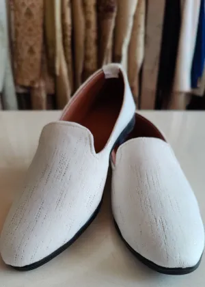 White Classic Designer Loafer Shoes for Mens