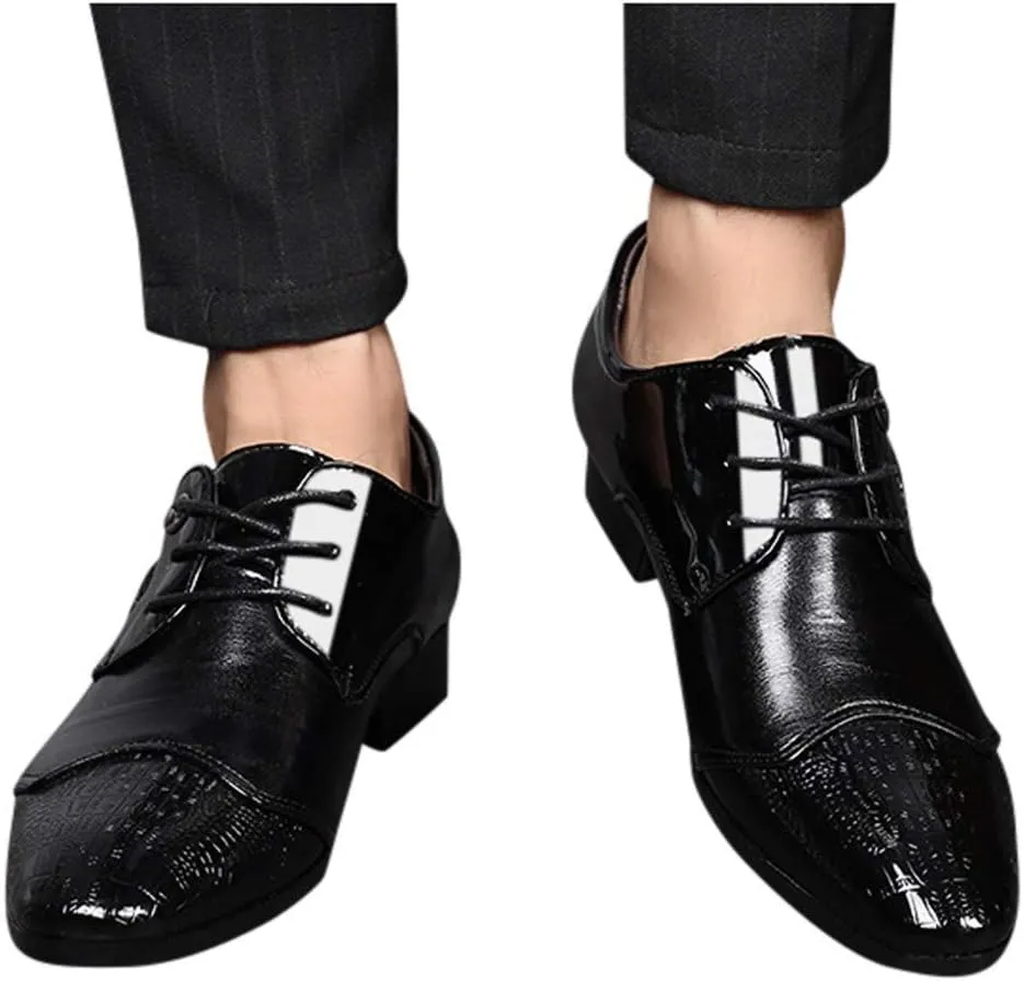 White Mens Semi Formal Shoes Comfortable Shoes Male Casual Leather Shoes Suit Lace Wedding Men Shoe Business Men's Leather Shoes Mens Oxfords Dress Shoes