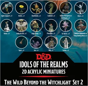 WizKids D&D Idols of The Realms: The Wild Beyond The Witchlight : 2D Set 2 - 20pc Dungeons & Dragons 2D Acrylic Miniatures - RPG