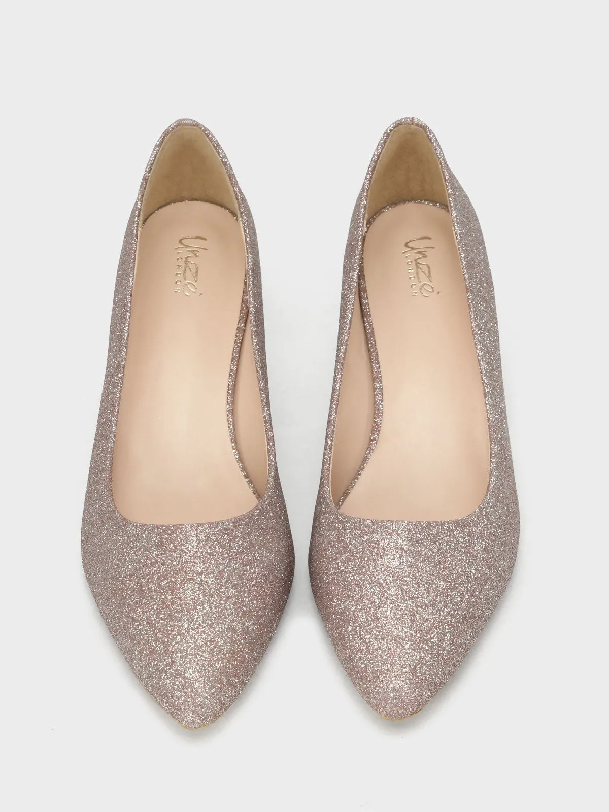 Women "DAWES" Glitter Pointed Toe Courts