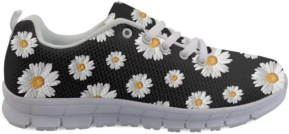 Women Running Shoes Non Slip Comfortable White Sole Lace Up Lightweight Sneaker