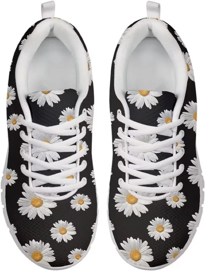 Women Running Shoes Non Slip Comfortable White Sole Lace Up Lightweight Sneaker