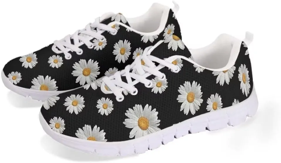 Women Running Shoes Non Slip Comfortable White Sole Lace Up Lightweight Sneaker