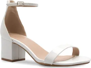Women's Ankle Strap Kitten Heel ? Adorable Low Block Metal Heel