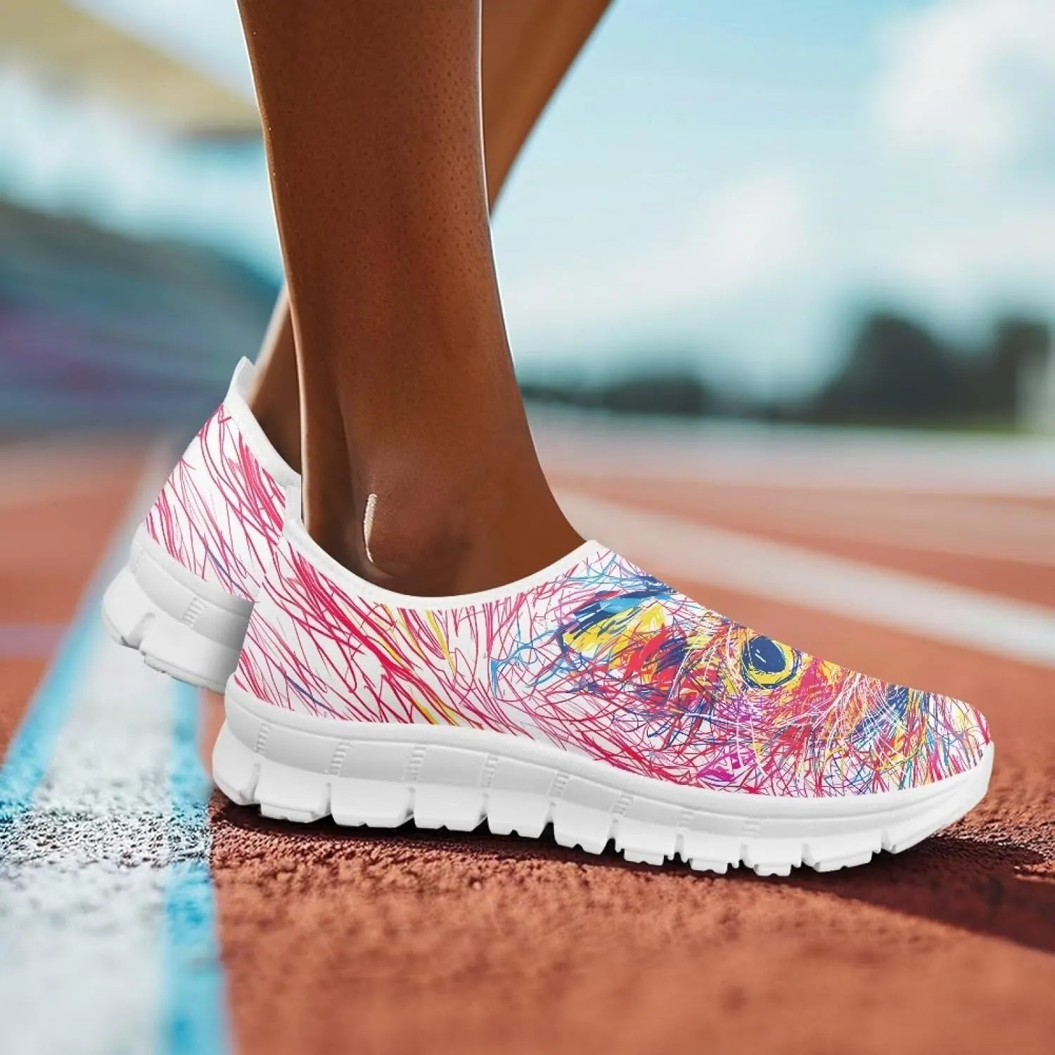 Women's Casual Walking Shoes Slip On Soft-Soled Loafers Lightweight Comfortable Low-Cut Athletic Running Sneakers
