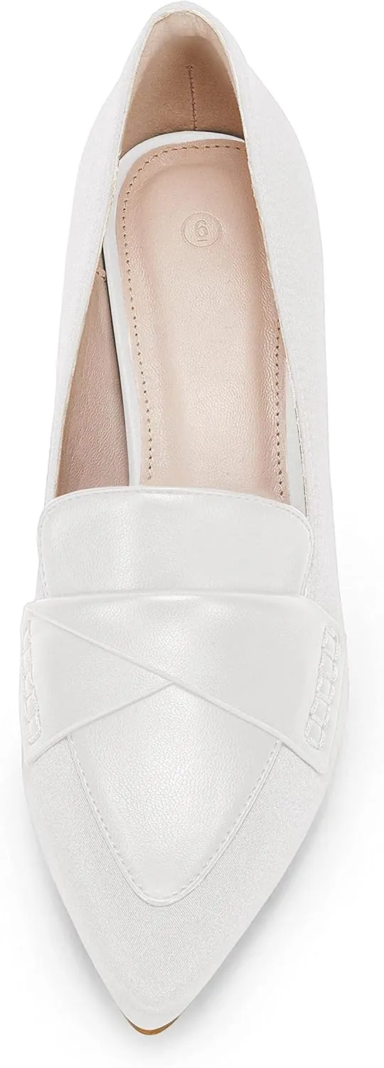 Women's Chunky Block Low Heels Pumps Stitching Retro Work Office Dress Shoes