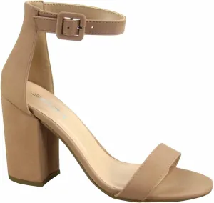Women's Fashion Open Toe Ankle Buckle Strap Chunky Heels Sandals Shoes