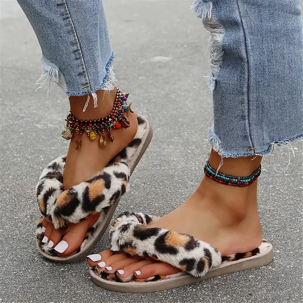 Women's Fuzzy Slippers Open Toe Fur Slides Fluffy Plush Slippers Furry Slip On Slippers House Shoes