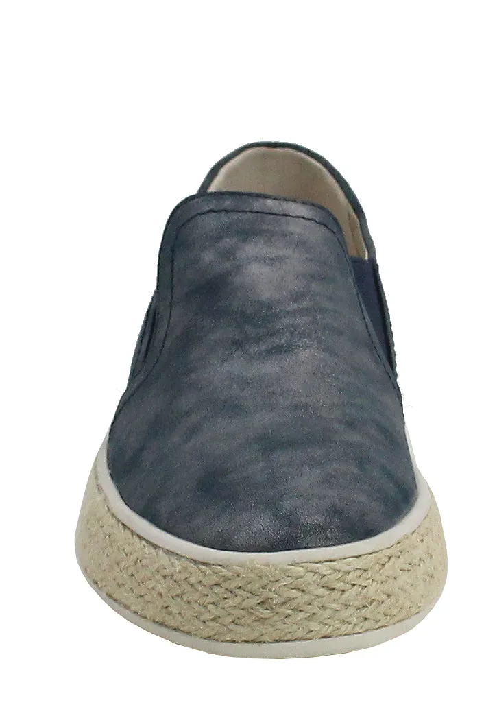 Womens Ladies Flat Twin Gusset Slip On Fashion Trainers Casual Rope Sole Pumps Shoes SIZE UK 8