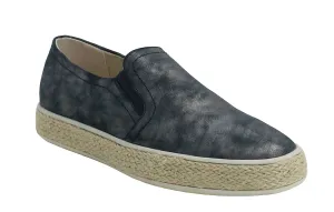 Womens Ladies Flat Twin Gusset Slip On Fashion Trainers Casual Rope Sole Pumps Shoes SIZE UK 8