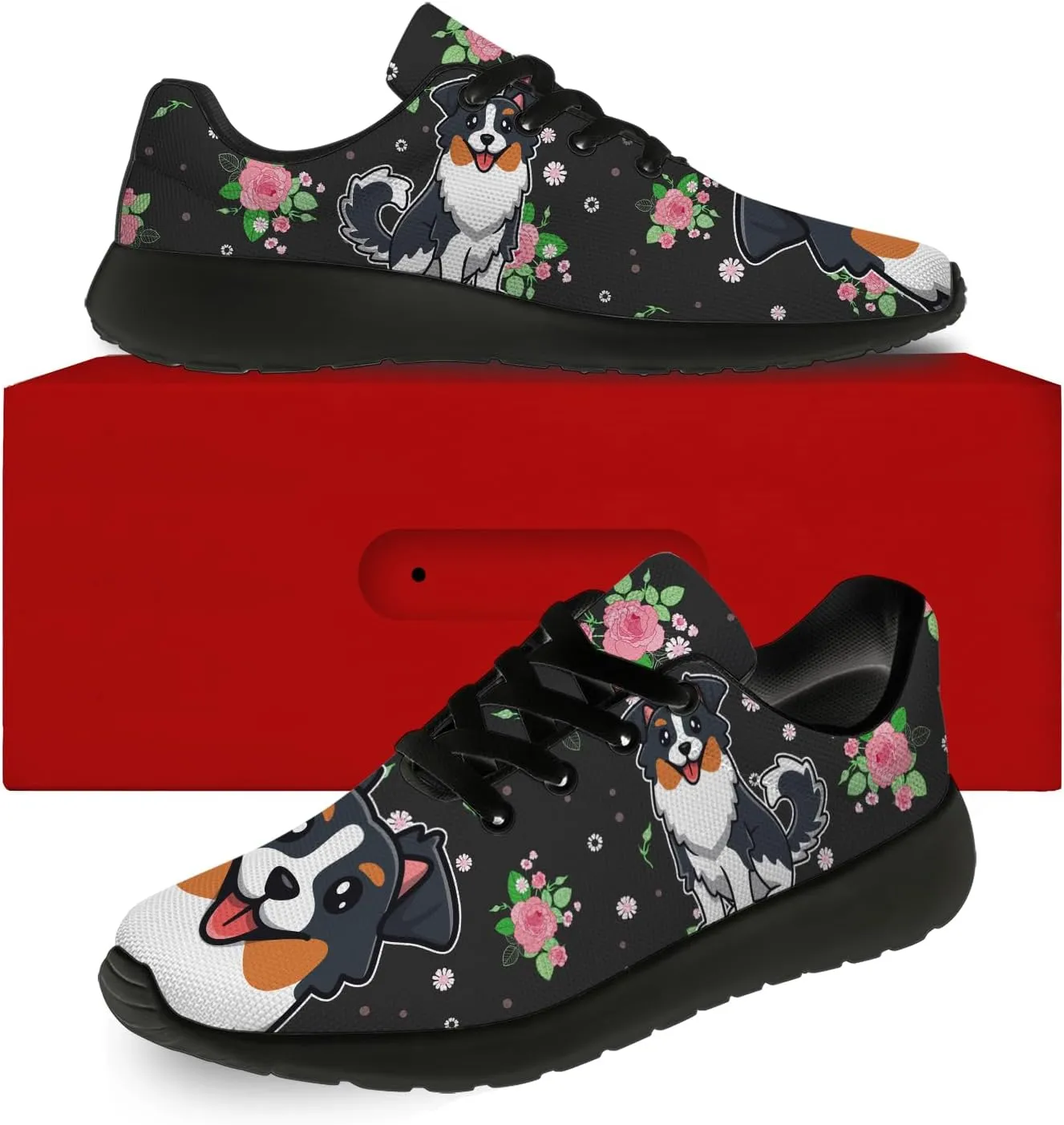 Women's Men's Dog Shoes Personalized 3D Print Tennis Running Shoes Walking Sneakers Puppy Gifts for Men Women