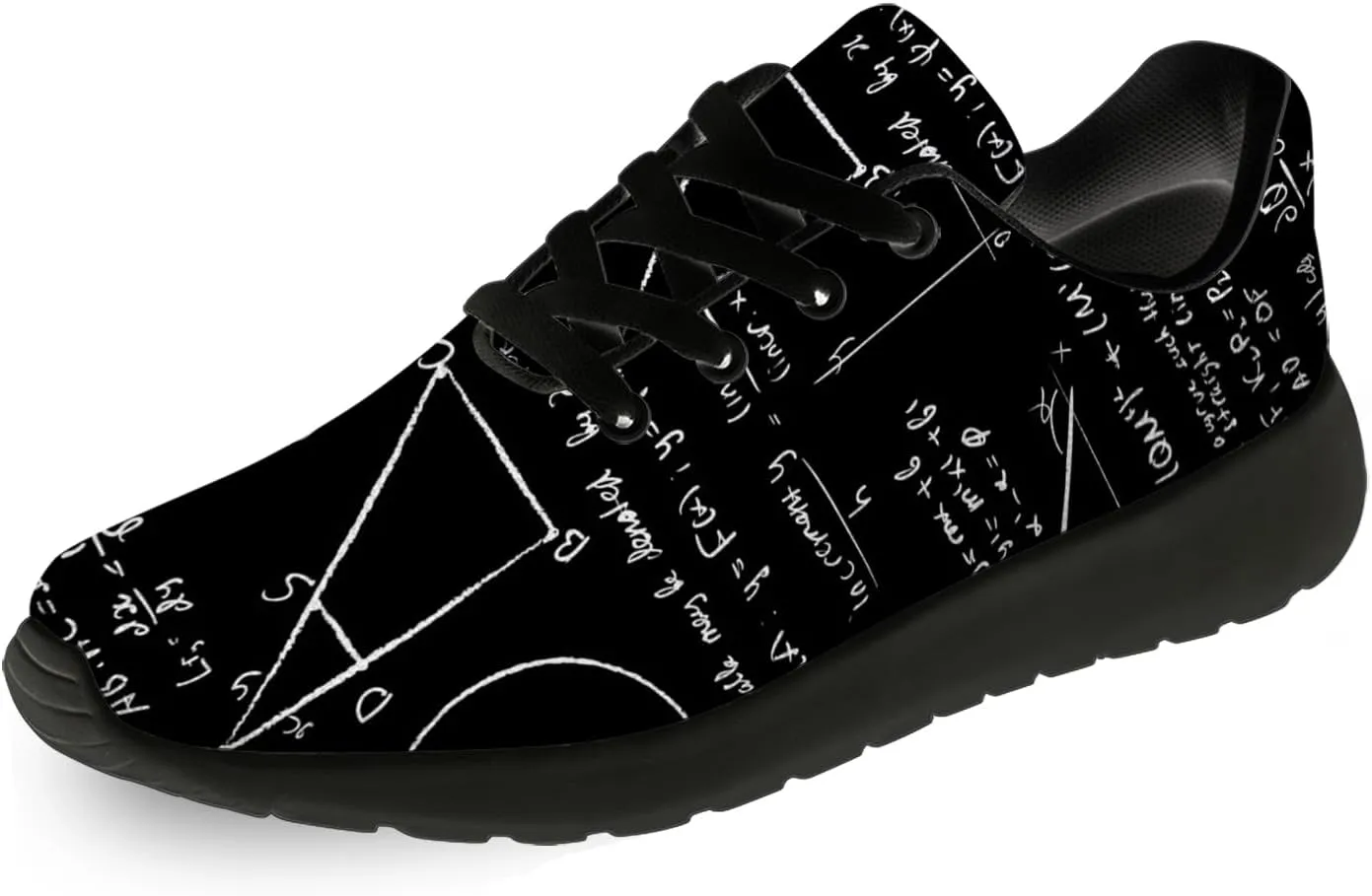 Women's Men's Math Print Running Shoes Comfort Tennis Gym Shoes Walking Sneakers Gifts for Him Her