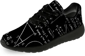 Women's Men's Math Print Running Shoes Comfort Tennis Gym Shoes Walking Sneakers Gifts for Him Her