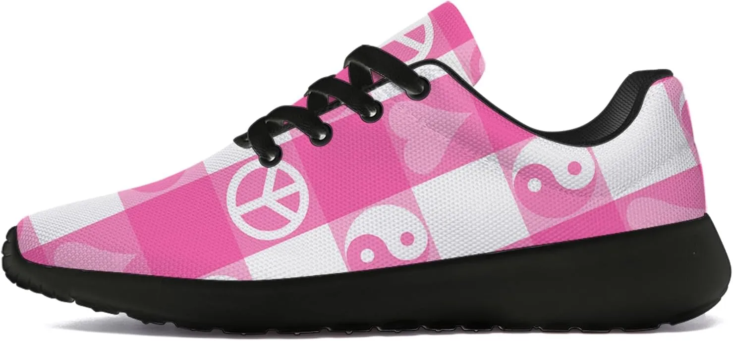 Women's Men's Peace Shoes Plaid Sneakers Running Tennis Walking Shoes Gifts for Boys Girls