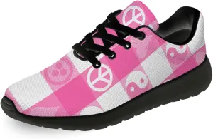 Women's Men's Peace Shoes Plaid Sneakers Running Tennis Walking Shoes Gifts for Boys Girls