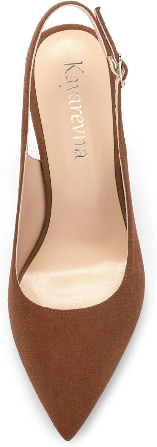 Women's Pointed Toe Slingback Heels, High Heel Shoes for Women
