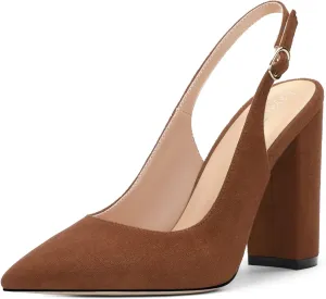 Women's Pointed Toe Slingback Heels, High Heel Shoes for Women