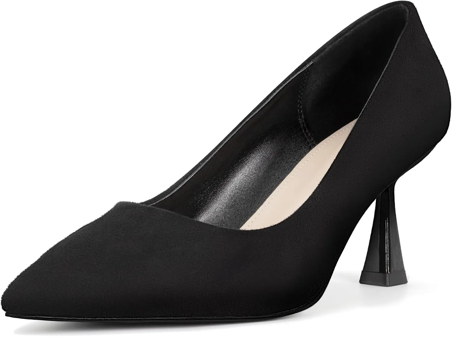Women's Pumps 3 Inch Kitten Heel Pointed Toe Shoes for Women Comfortable Office Work Dress Shoes