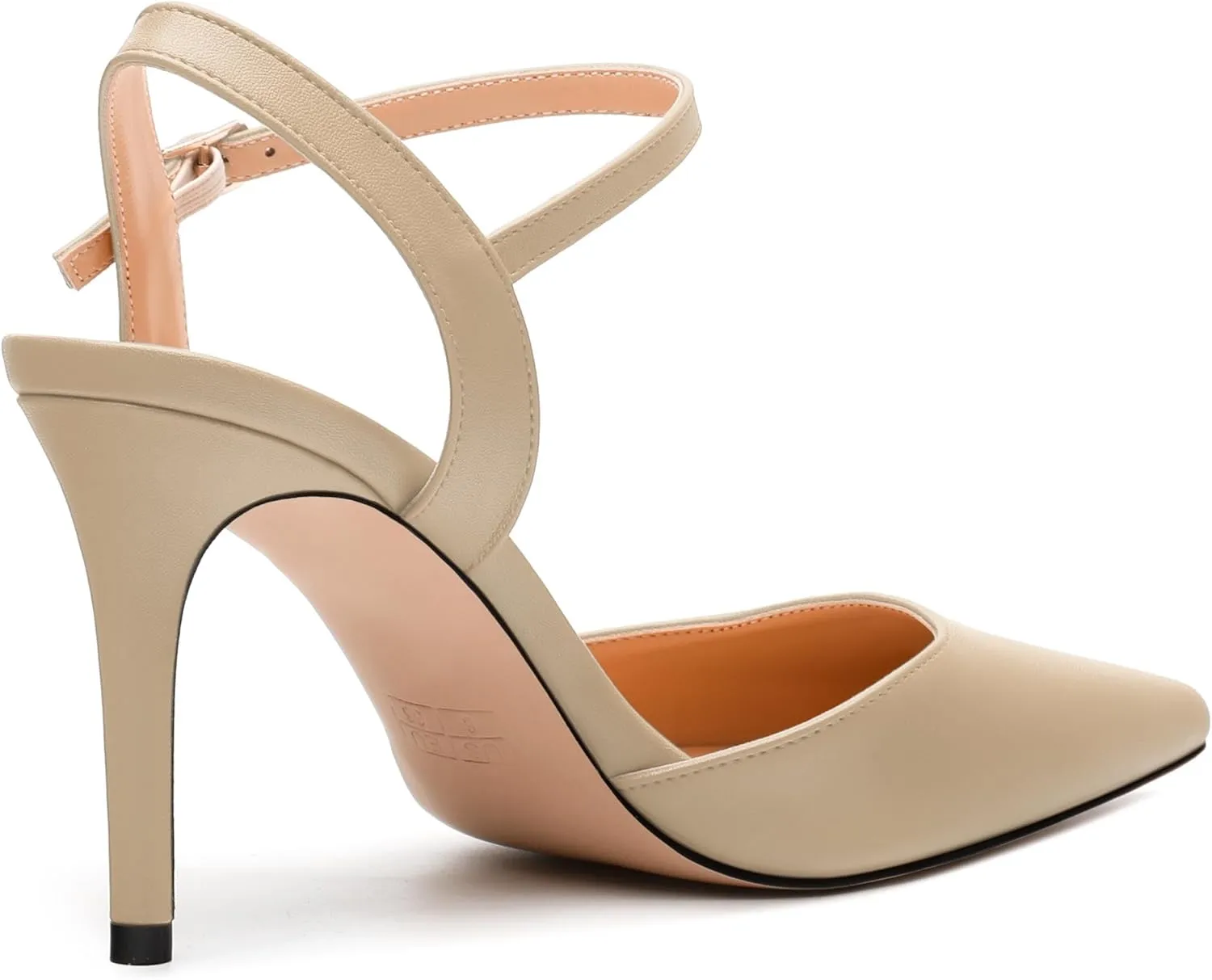 Women's Pumps, Buckle Adjustable Strap Pointed Toe Stiletto Heels, Fashion Matte High Heel Shoes for Women