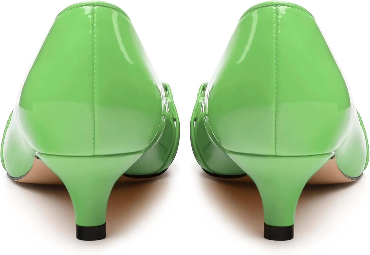 Women‘s Pumps - Fashion Pointed Closed Toe Heels for Women, Stiletto Low Kitten Heel Metal Buckle Dress Work Shoes