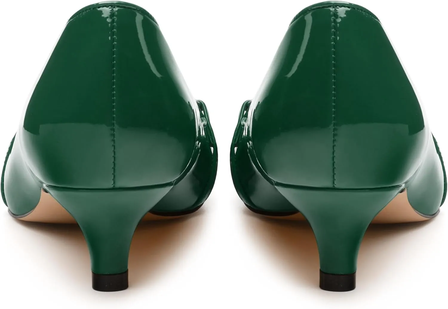 Women‘s Pumps - Fashion Pointed Closed Toe Heels for Women, Stiletto Low Kitten Heel Metal Buckle Dress Work Shoes