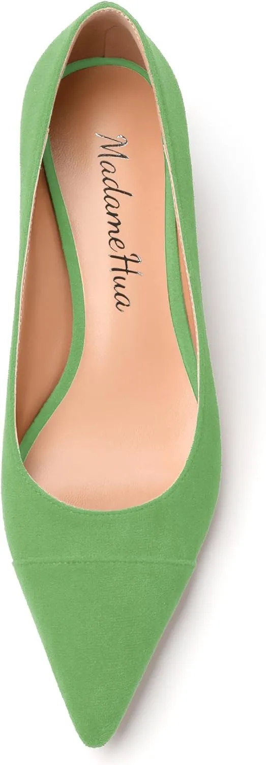 Women's Pumps, Pointed Toe Kitten Heels Shoes for Women, Fashion Classic Pointed Toe Dress Pumps Shoes