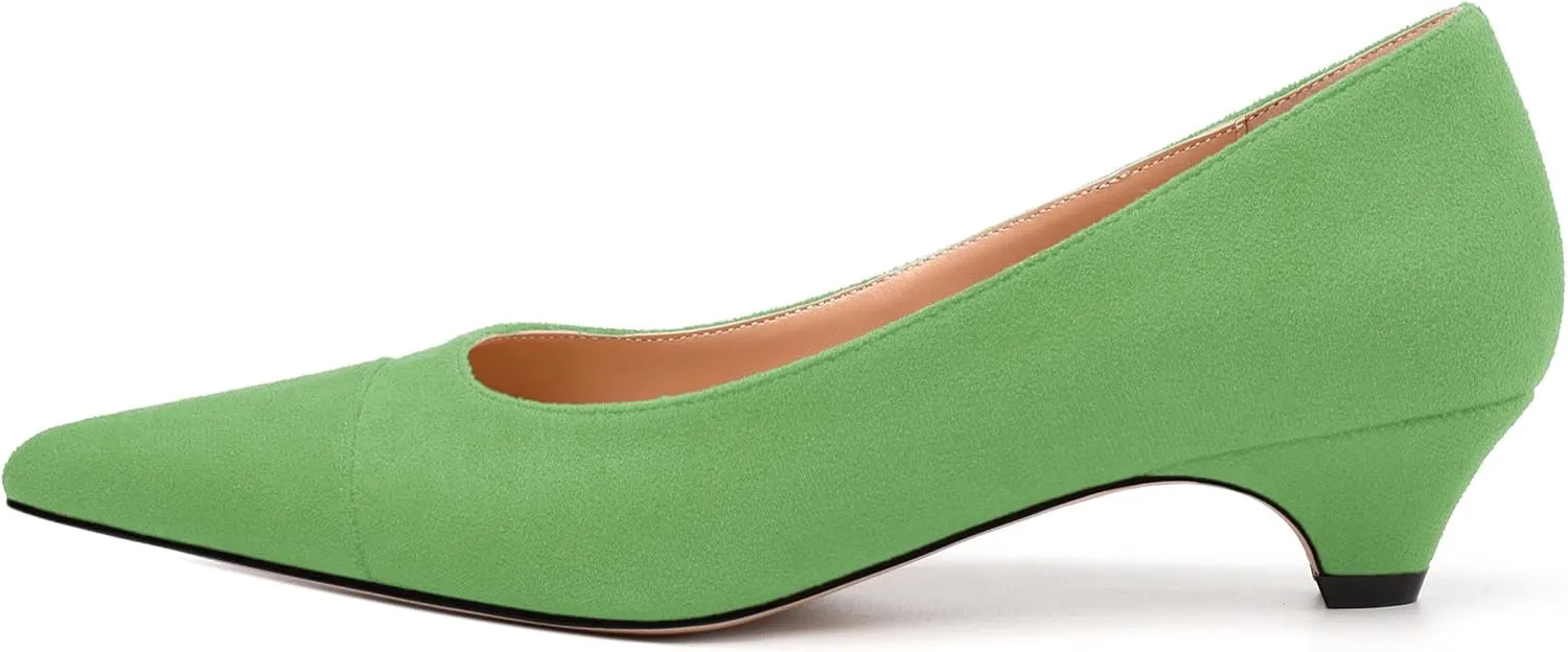 Women's Pumps, Pointed Toe Kitten Heels Shoes for Women, Fashion Classic Pointed Toe Dress Pumps Shoes