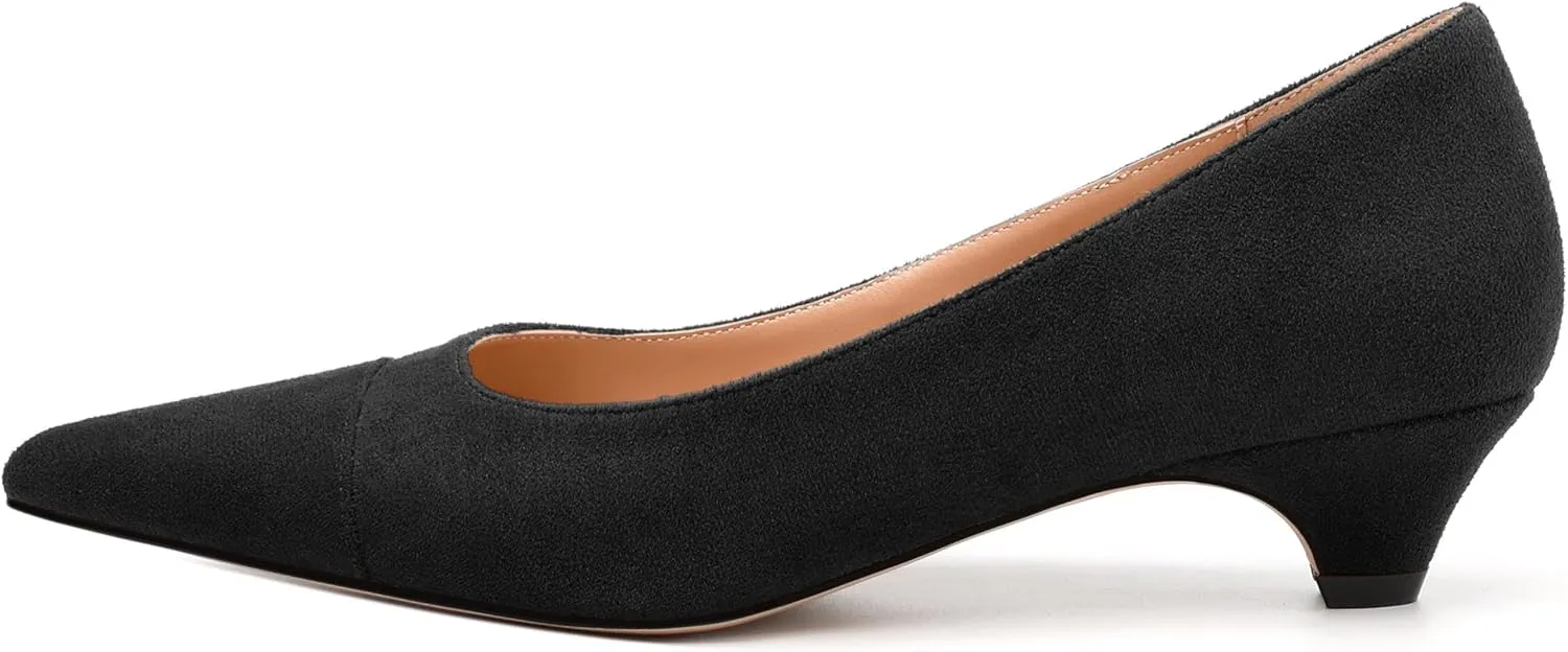 Women's Pumps, Pointed Toe Kitten Heels Shoes for Women, Fashion Classic Pointed Toe Dress Pumps Shoes