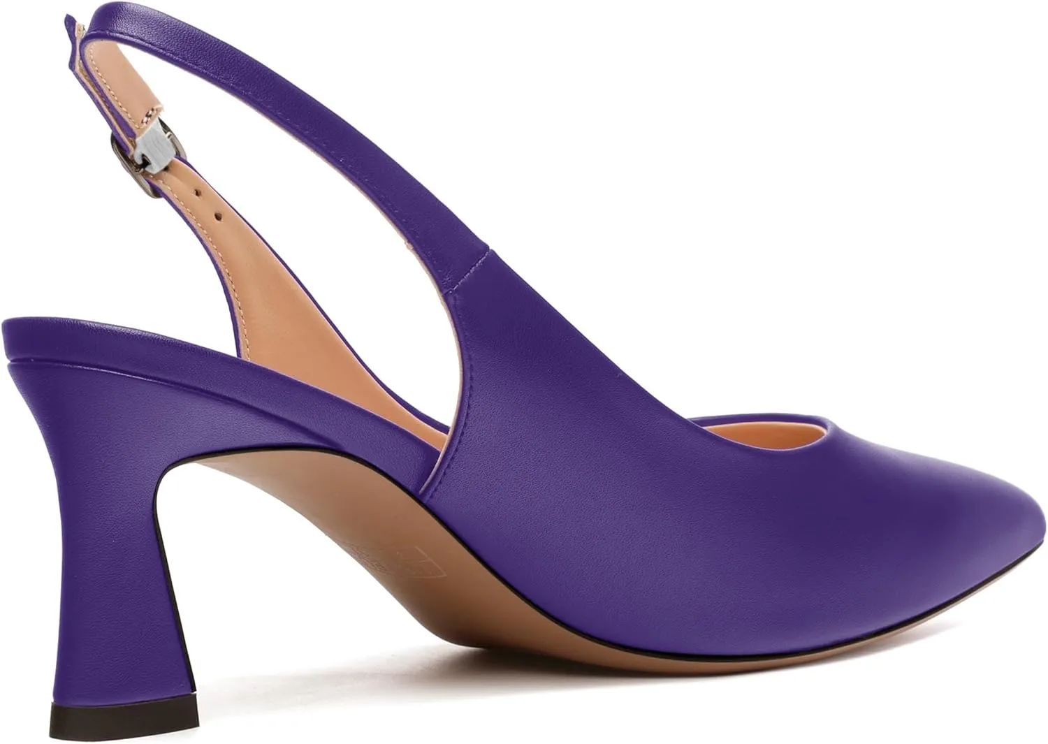 Women's Slingback Pumps Kitten Heel Pointed Toe Pumps for Women Comfort Kitten Mid Heels Buckle Pumps Wedding Party Dance Shoes
