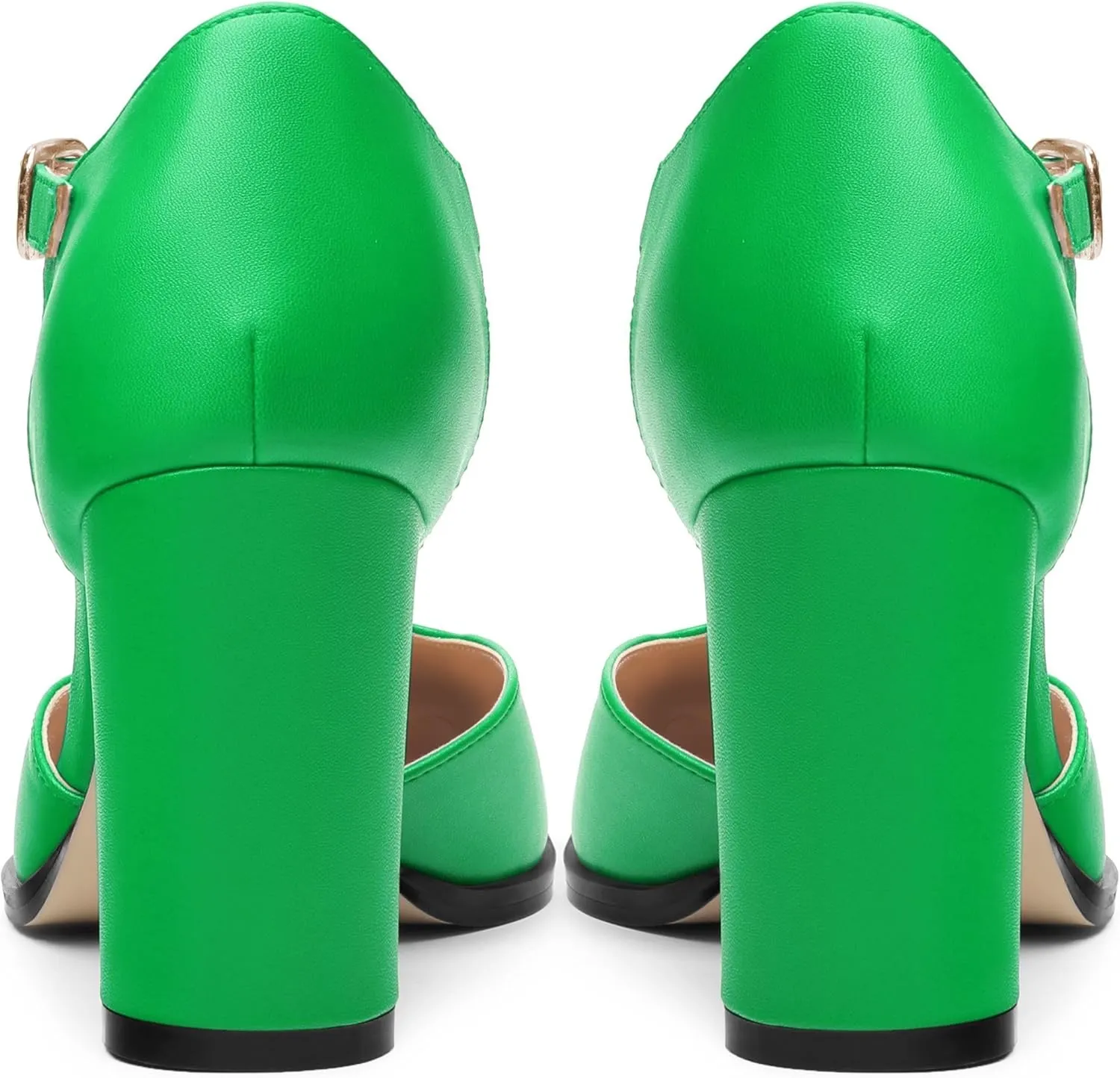 Womens T Strap Mary Janes Pumps, Square Toe Block High Heel Ankle Strap Shoes for Women