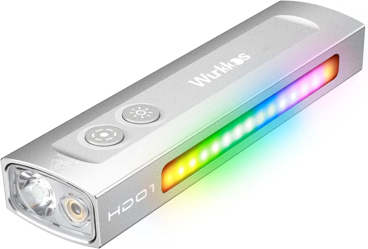 Wurkkos HD01 Flat EDC Flashlight with RGB Light and Green Light, 1200 Lumens Rechargeable EDC Flashlight, Triple Light Sources Pocket Lights, Magnetic Flashlight for Outdoors, Work, Emergency