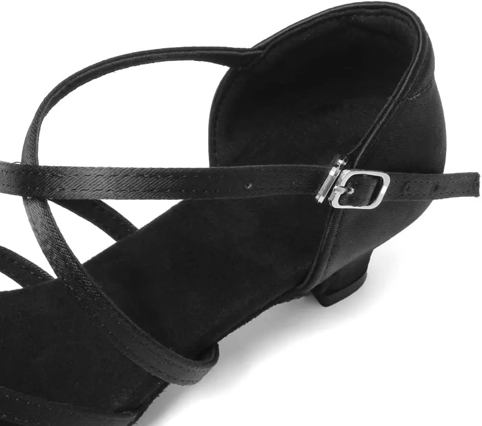 YKXLM Latin Dance Shoes Ballroom Women Salsa Tango Performance Practice Dancing Shoes,259