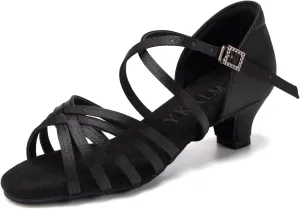 YKXLM Latin Dance Shoes Ballroom Women Salsa Tango Performance Practice Dancing Shoes,259