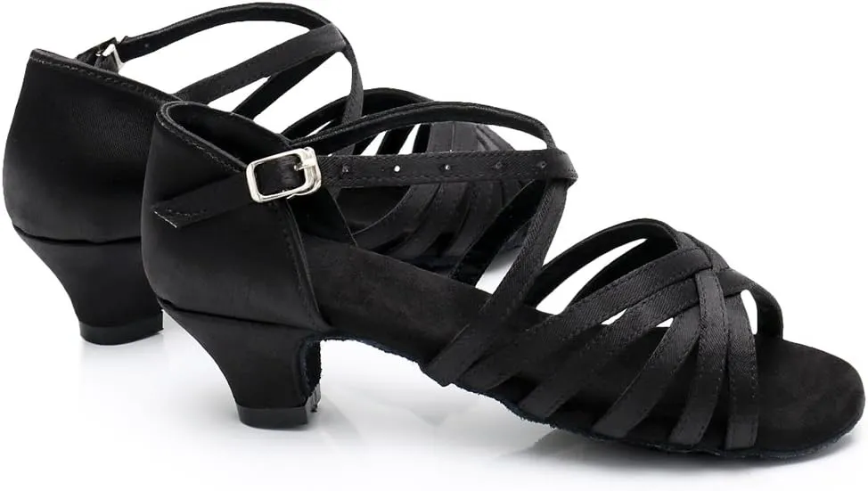 YKXLM Latin Dance Shoes Ballroom Women Salsa Tango Performance Practice Dancing Shoes,259