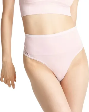 Yummie Women's Ultralight Seamless Lace Insert Shapewear Thong