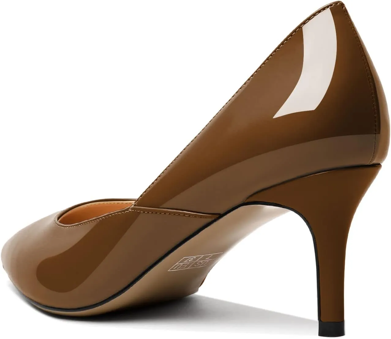Zamikoo Low Kitten Heel Pumps for Women, Pointed Toe Slip on Heel Pumps, D'Orsay Heels Dress Shoes for Ladies Office Wedding Party 2.5 Inches