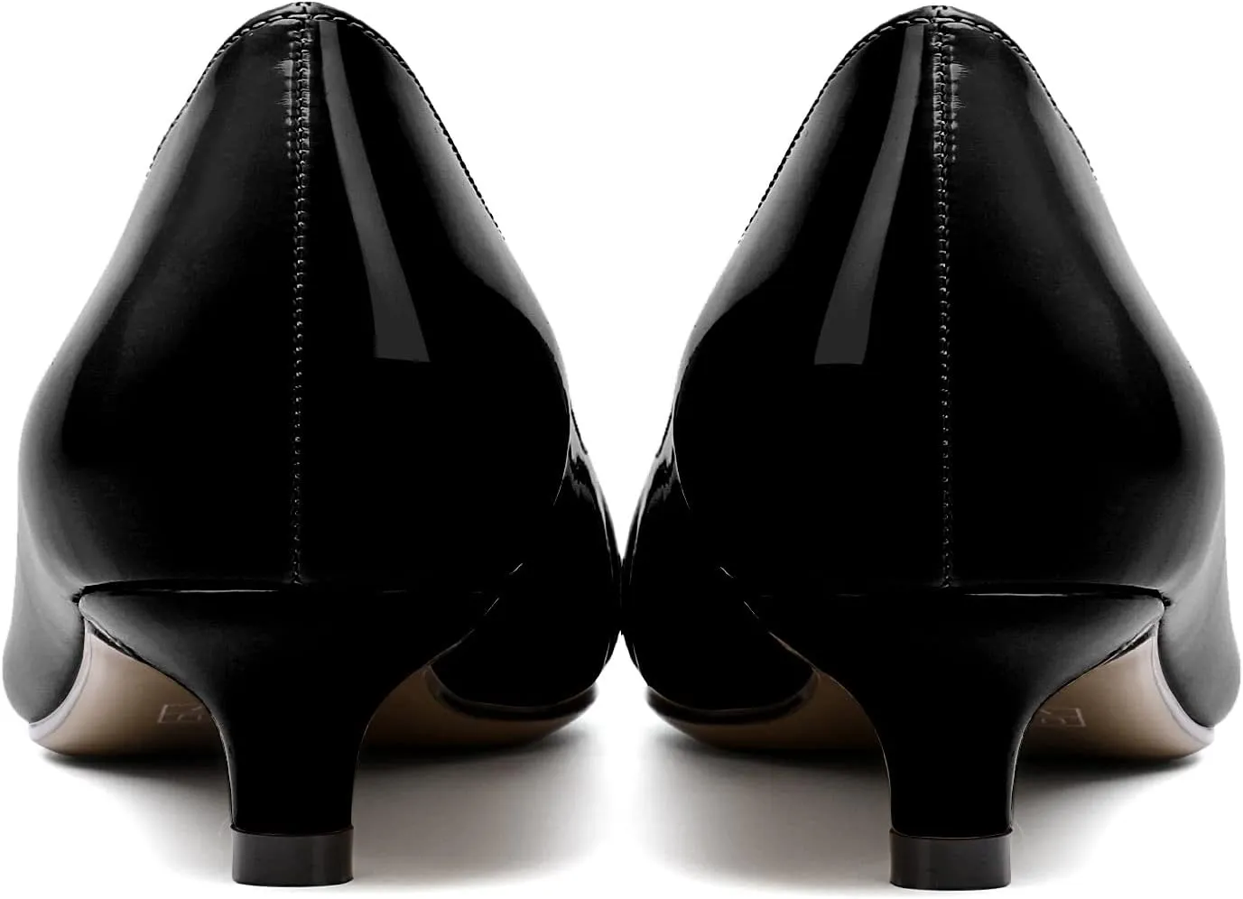 Zamikoo Women Pumps Kitten Heel Pointed Toe Slip On Classic Bow Tie Leather Patent Fashion Dress Shoes US Size 5- Size 13