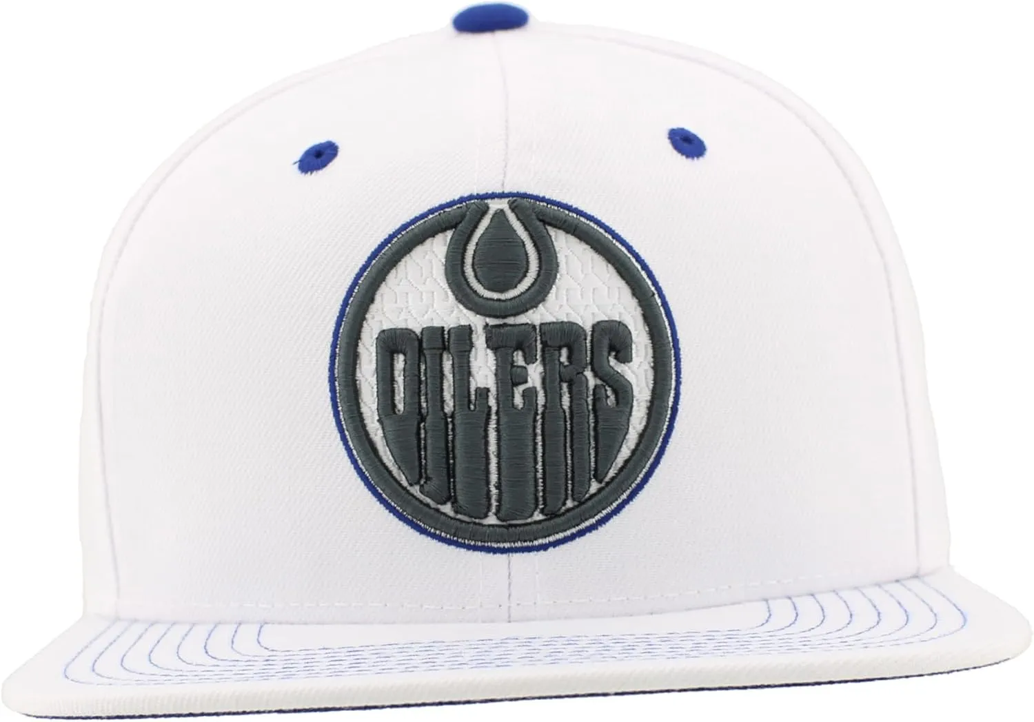 ZHATS NHL Officially Licensed Adjustable Snapback Hat Flat Bill Z11 Pop White