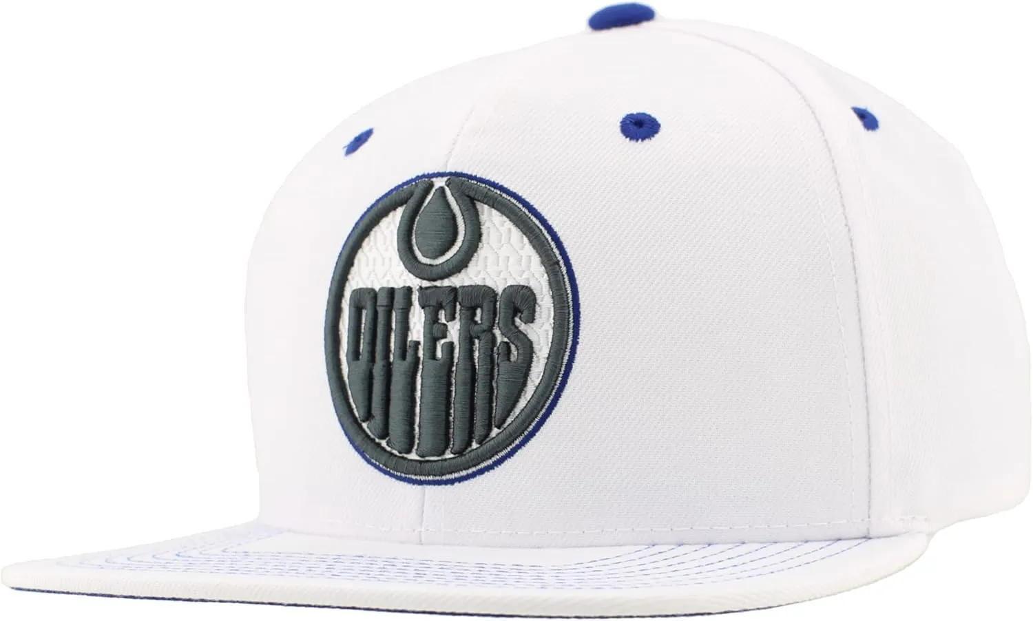 ZHATS NHL Officially Licensed Adjustable Snapback Hat Flat Bill Z11 Pop White