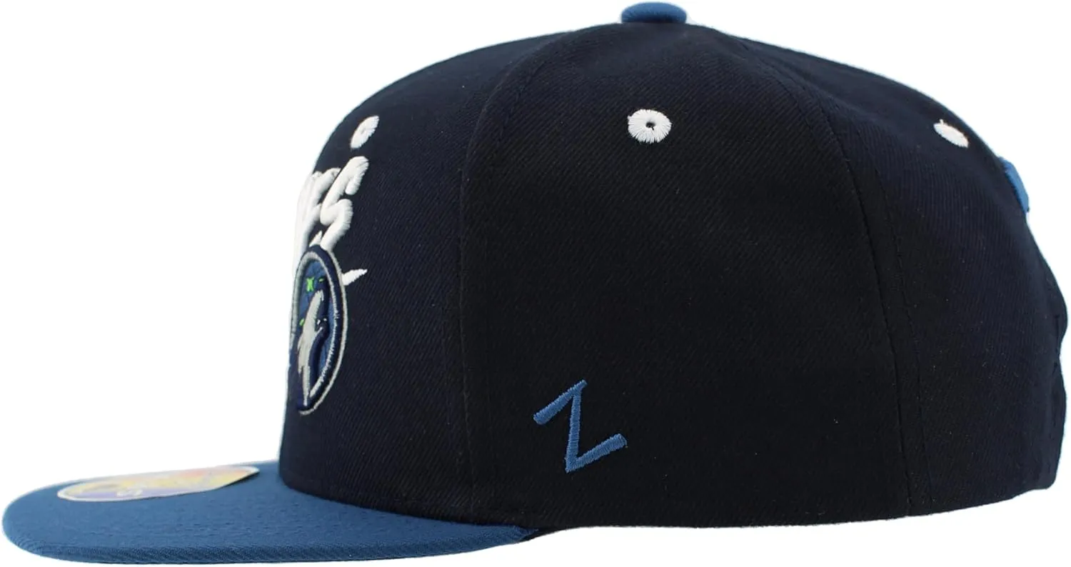 ZHATS Unisex Kid's NBA Officially Licensed Youth Adjustable Snapback Hat Flat Bill Z11